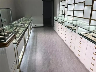Витрина за пръстени с бяла боя за печене Vitrine Витрина за бижута