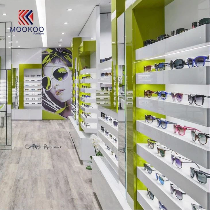 Sunglass Display Cabinet Wall Mount Glass Showcase Design