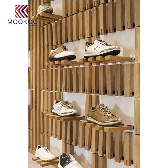 Wooden Clothing Store Shelves